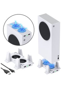 KASTWAVE Cooling Fan Mount For Xbox Series S Consoles, Dual High-Speed Cooling Fans and Dock Attachment, Two Mounting Options For Fans, Three Adjustable Speeds and Two Additional USB Ports  - Image 1