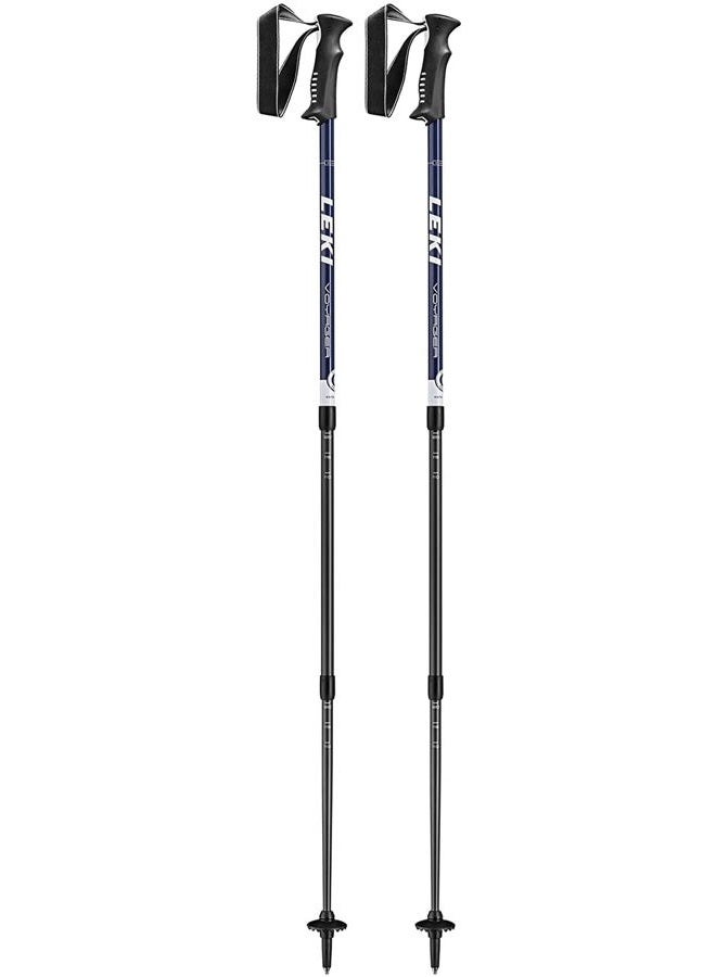 Leki Voyager Hiking Poles, White/Dark Blue, 110-145 cm - Image 2