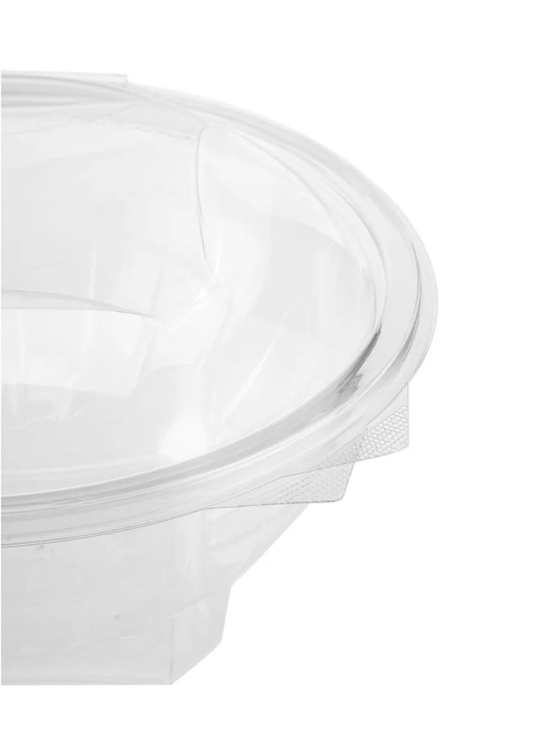 Ideal Pack Clear Hinged Flower Bowls – 16 oz | 10 Pieces | Disposable Plastic Takeout Containers with Lid | Elegant, Leakproof Packaging for Catering, Events, and Food Storage - Image 2