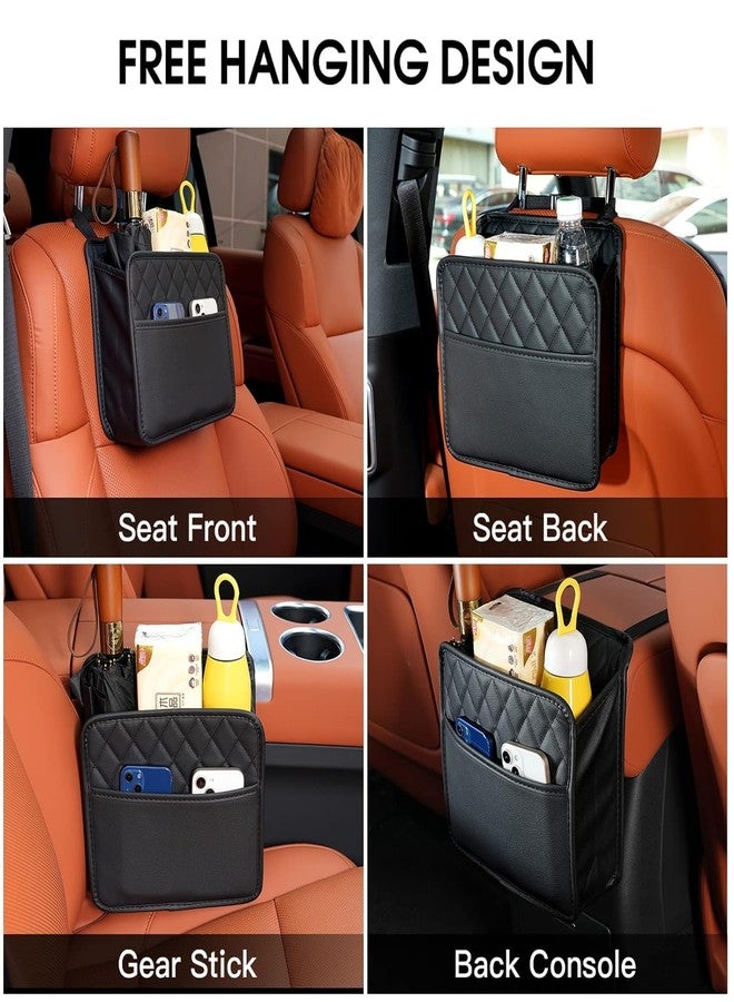 Swejos Car Back Seat Organizers and Storage, Seat Organizer for Backseat, Premium PU Leather Front & Backseat Car Organizer Universal Waterproof Hanging Car Seat Organizer for Kids & Adults - Image 4