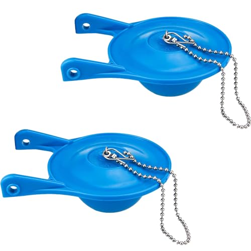 Lceyco Gerber Toilet Flapper Replacement, 2 Pack 3 inch for Gerber 99-788 with 2 Toilet Handle Chains Lecyco Rubber Water Saving, Easy to Install 2 - Image 1