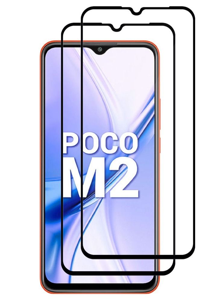 CATANES 2 Pack For Xiaomi Poco M2 Screen Protector Tempered Glass Full Glue Back - Image 2