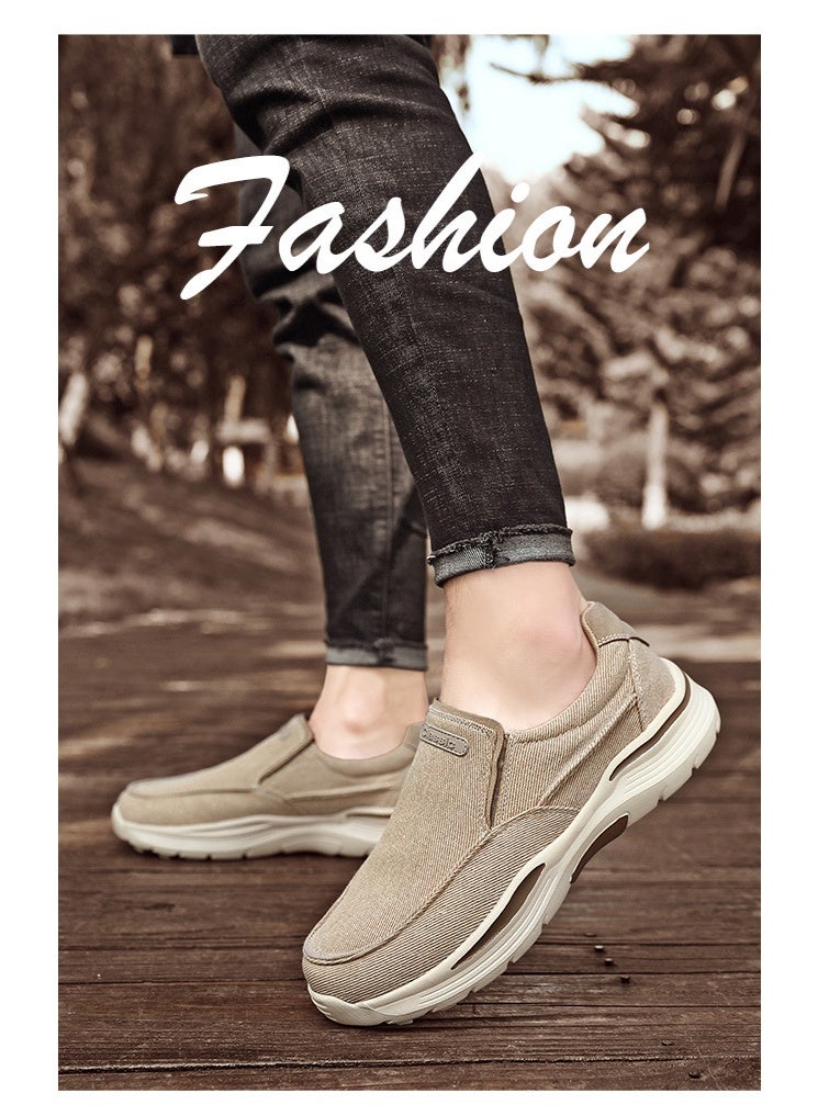 NIBEMINENT Canvas Shoes Men Classic Loafers Men Casual Shoes Breathable Walking Flat Shoes Sneakers  - Image 2