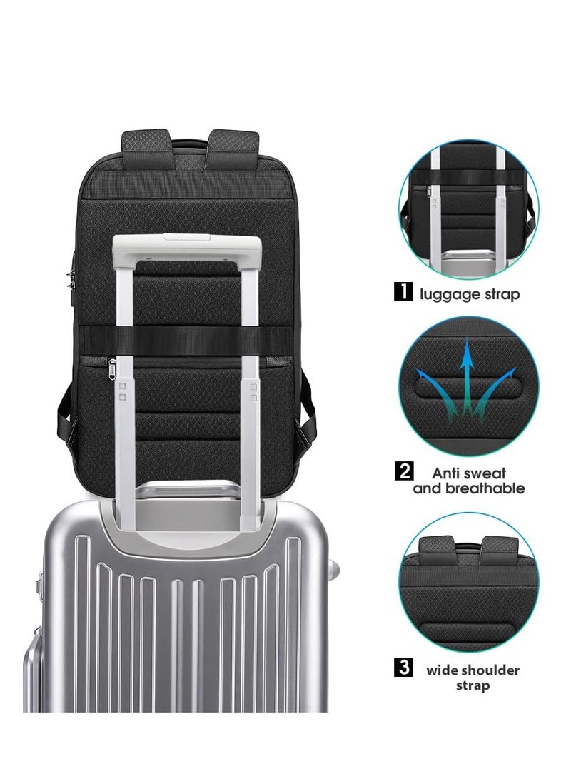 BANGE Anti Theft Backpack with USB charging Port,Lightweight Business Backpack for Men and Women - Image 5
