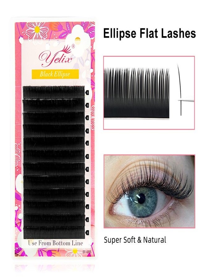 YELIX Flat Eyelash Extensions Black C/D Curl 8-15mm Mixed Length, Easy to Apply Soft Flat Lash Extensions Suitable for Long-Lasting Wear for Salon Lash Artists (0.15 Thickness 8-15mm, D Curl) - Image 3