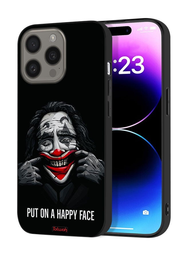 Tolwak Apple iPhone 15 Pro Protective Case Cover Put On Happy Face - Image 1