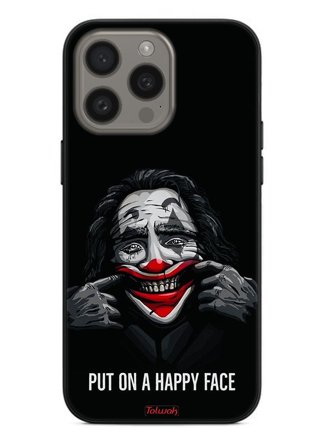 Tolwak Apple iPhone 15 Pro Protective Case Cover Put On Happy Face - Image 2