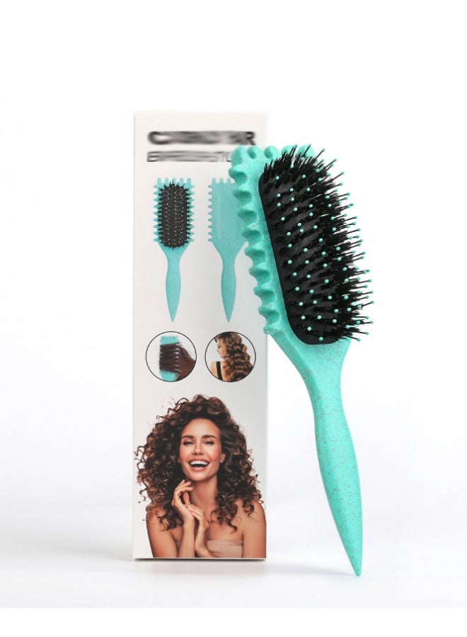 Bounce Curl Brush,Bounce Curl Defining Brush,Curl Defining Brush,Hair Brush Styling Brush,Shaping and Defining Curls for Women Girls (Color :Green) - Image 1