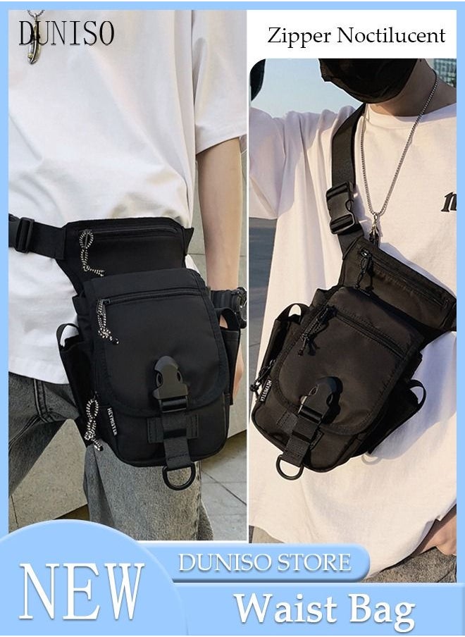 DUNISO - Multifunctional Drop Leg Bag For Men and Women Panel Utility Waist Bag Shoulder Bag Crossbody Bag For Cycling Hiking Travelling Pouch Pack Waist Bag For Outdoor Sports - Image 1