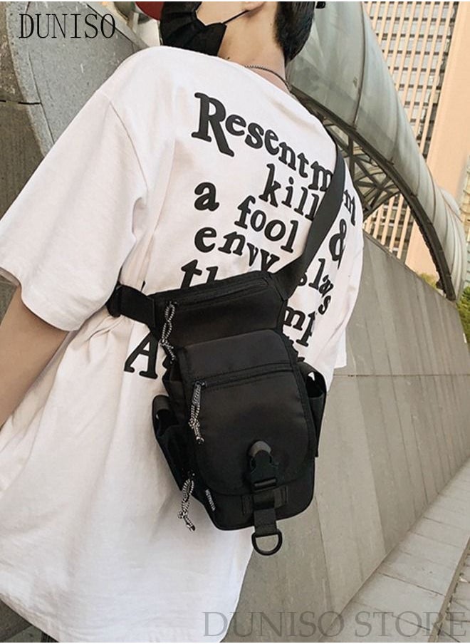DUNISO - Multifunctional Drop Leg Bag For Men and Women Panel Utility Waist Bag Shoulder Bag Crossbody Bag For Cycling Hiking Travelling Pouch Pack Waist Bag For Outdoor Sports - Image 1