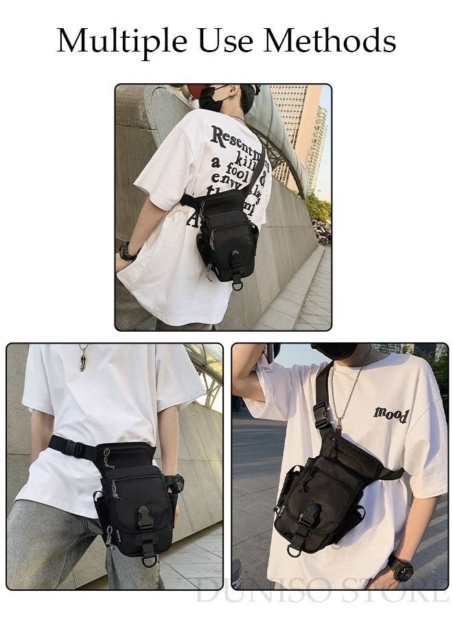 DUNISO - Multifunctional Drop Leg Bag For Men and Women Panel Utility Waist Bag Shoulder Bag Crossbody Bag For Cycling Hiking Travelling Pouch Pack Waist Bag For Outdoor Sports - Image 1