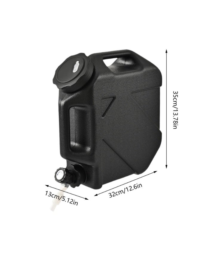 10L Large Camping Water Storage Jug with Faucet Portable Leak-Proof Water Tank for Outdoor Picnic Hiking Barbecue Car Travel and Emergency Use, BPA-Free Food-Grade PE Container - Image 2