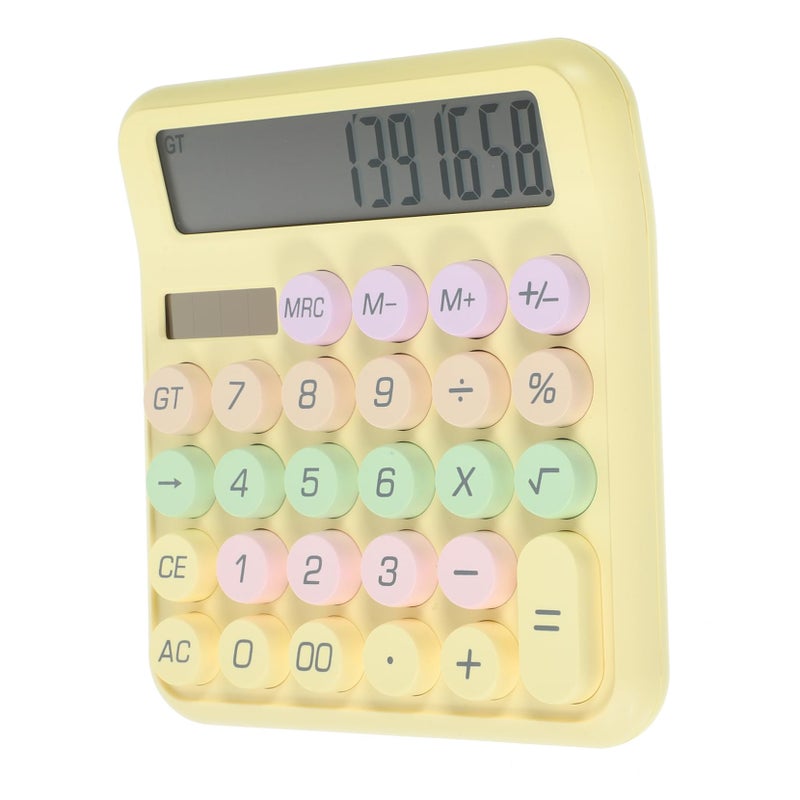 Multifunction Mechanical Keyboard Calculator For Students Office Yellow 15 50X14 50X2 00CM - Image 2