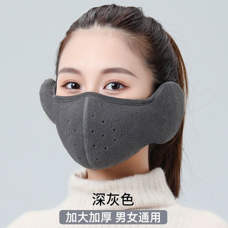 Windproof Earmuffs Warm Cotton Mask for Winter Dark gray-[unisex]  - Image 1
