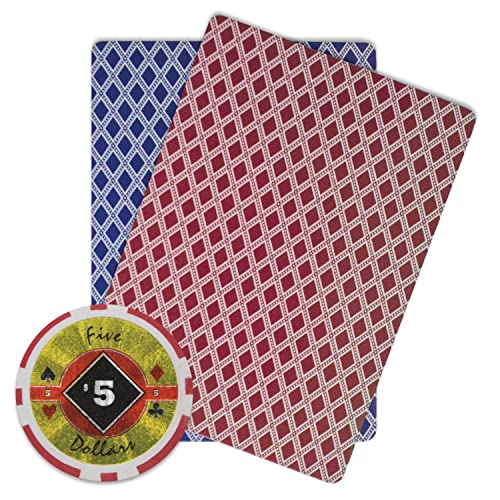 Brybelly Black Diamond Poker Chip Heavyweight 14-gram Clay Composite – Pack of 50 ($5 Red) - Image 3