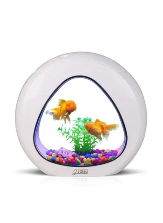 حوض السمك الإبداعي الصغير لسطح المكتب مع إضاءة LED بمقاسين - Image 1