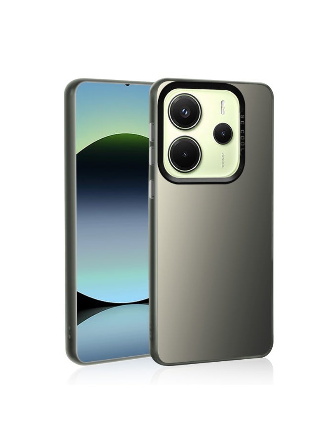 LiuShan Xiaomi Redmi Note 14 5G Case, Slim TPU Bumper Phone Cover,360°Full Body Shockproof Protective Phone Case for Redmi Note 14 5G Gray - Image 3