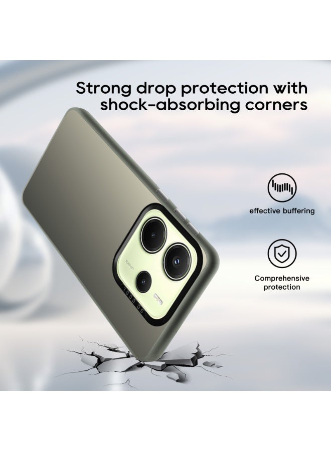 LiuShan Xiaomi Redmi Note 14 5G Case, Slim TPU Bumper Phone Cover,360°Full Body Shockproof Protective Phone Case for Redmi Note 14 5G Gray - Image 5