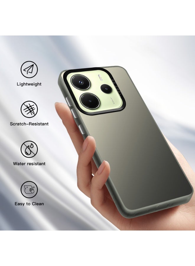 LiuShan Xiaomi Redmi Note 14 5G Case, Slim TPU Bumper Phone Cover,360°Full Body Shockproof Protective Phone Case for Redmi Note 14 5G Gray - Image 4