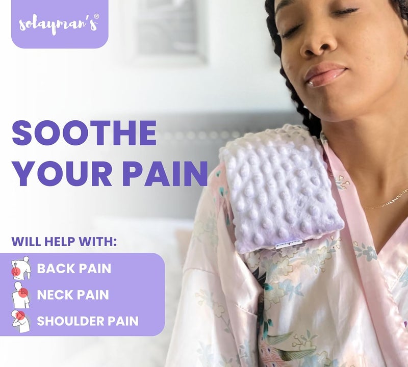 Solayman Tech Large 14x55 Heating Pad  Cold Herbal Shoulder WrapMicrowavable Heating  Cooling Neck Wrap Hot Heated Pad with Moist Heat Therapy for Back Pain Migraine Relief  Muscle Relaxation Unscented - Image 2