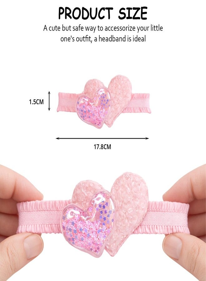 SYGA 3 Pcs Baby Girl Headband Soft Flower Bow Strechable Hairband Suitable For Newborns, Infants, Toddlers And Kids 0-3 Years(Color - 1006),Multi - Image 3