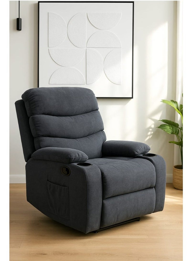 NZONE STORE Grey Rocking and Swivel Recliner Chair - Comfortable and Luxurious Design - Image 2