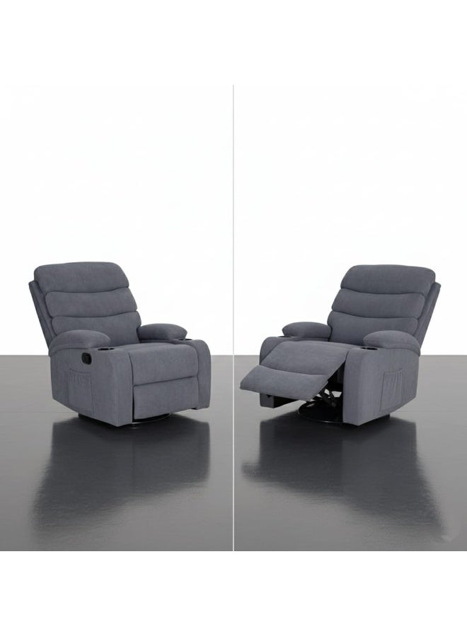 NZONE STORE Grey Rocking and Swivel Recliner Chair - Comfortable and Luxurious Design - Image 5