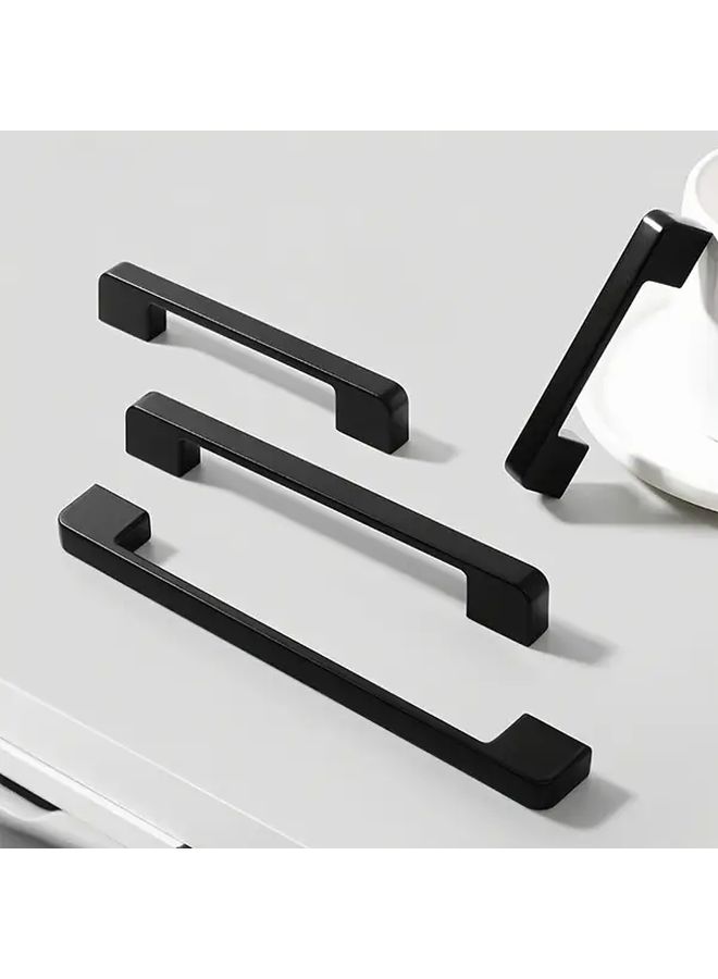 25 Square Cabinet Handles Matte Black Durable Aluminum Alloy Anti Collision Kitchen Drawer Pull Modern Home Decor - Image 1