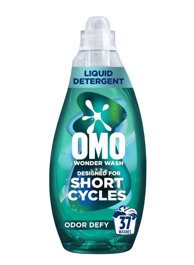 Omo Wonder Wash Liquid Laundry Detergent Odor Defy for Short Cycles Stain Removal in 15 Minutes 1480ml  - Image 1