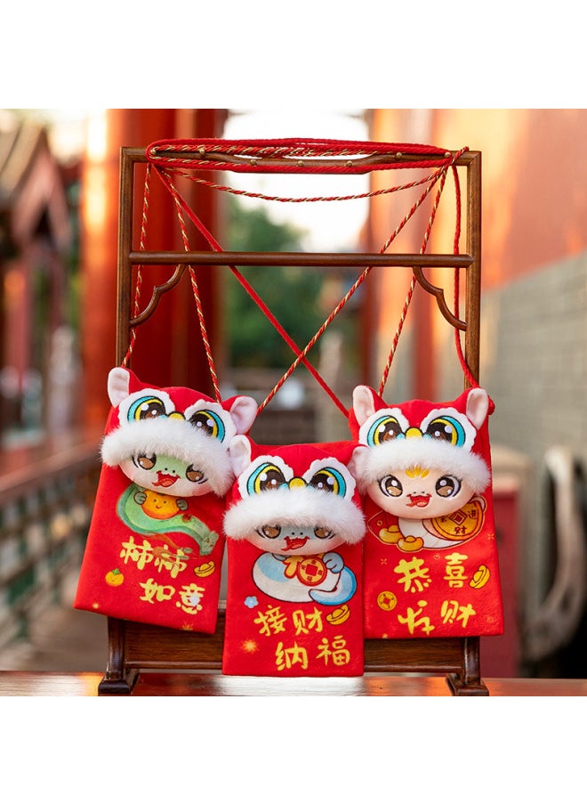 Year Of The Snake Mascot Moe Bao Snake Doll Red Envelope Pendant Company Annual Meeting Gift Zodiac Snake Plush Toy Doll Batch-Specifications:25cm Cute Snake With Random Colors-Color:Red  - Image 4