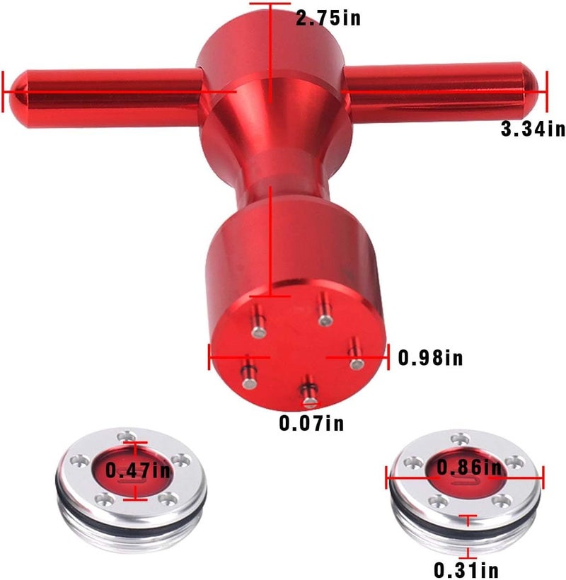 Hi-Star 2Pcs Golf Custom red Weights + Red Wrench for Titleist Scotty Cameron Putters - Image 2