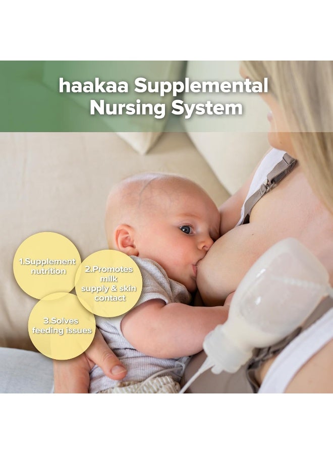 haakaa Supplemental Feeding Tube & Pouch Set, Baby Supplemental Nursing System, SNS Breastfeeding System, Food Grade Silicone - Image 2
