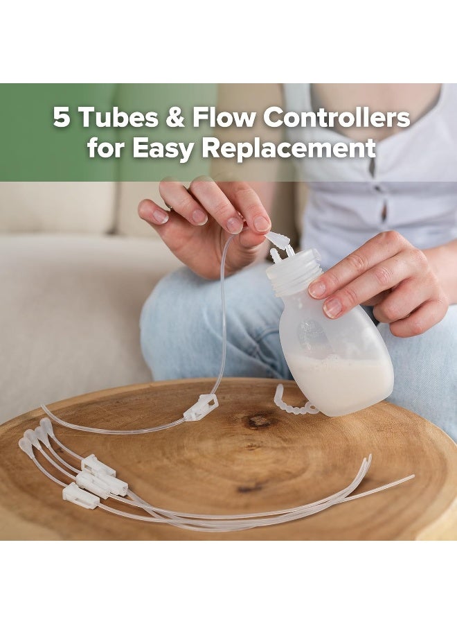 haakaa Supplemental Feeding Tube & Pouch Set, Baby Supplemental Nursing System, SNS Breastfeeding System, Food Grade Silicone - Image 5