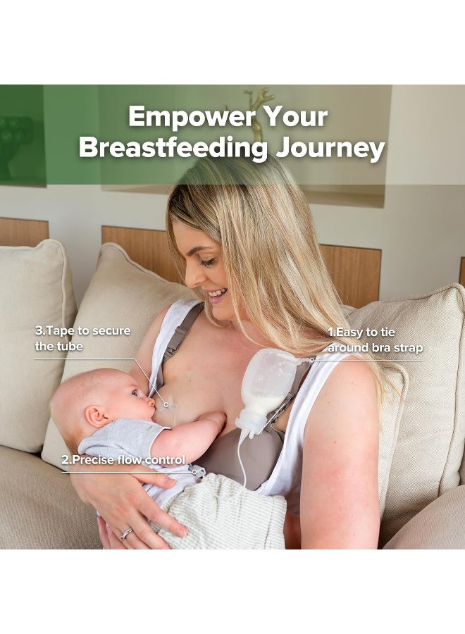 haakaa Supplemental Feeding Tube & Pouch Set, Baby Supplemental Nursing System, SNS Breastfeeding System, Food Grade Silicone - Image 3