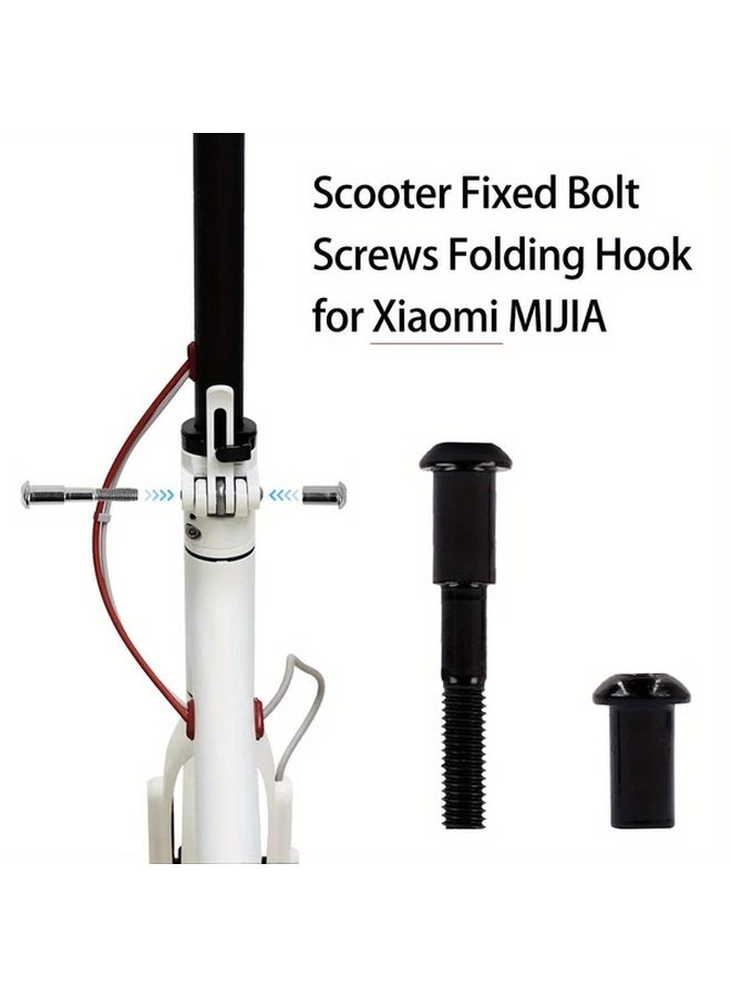 Black Folding Shaft Locking Screw Fixed Bolt Replacement Repair Tool For Electric Scooters - Image 1