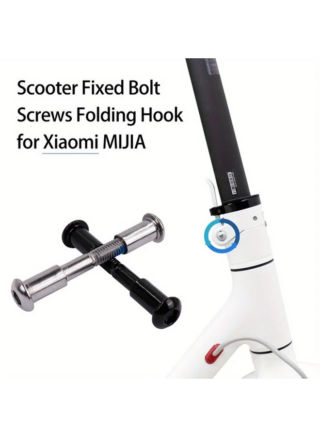 Black Folding Shaft Locking Screw Fixed Bolt Replacement Repair Tool For Electric Scooters - Image 5