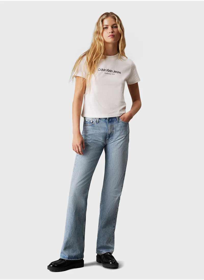 Calvin Klein Jeans Logo Graphic Baby Tee