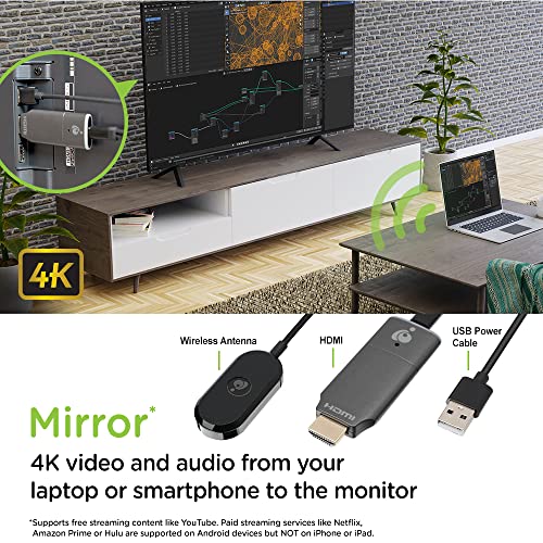 IOGEAR Mini Wireless 4K HDMI Video Screen Sharing Adapter - Wireless 2.4/5GHz w/WPA-2 Security - Up to 30Ft - Low Latency - Phone, Tablet, PC - Win Mac OS iOS Android Chrome - GWAVR4K - Image 5
