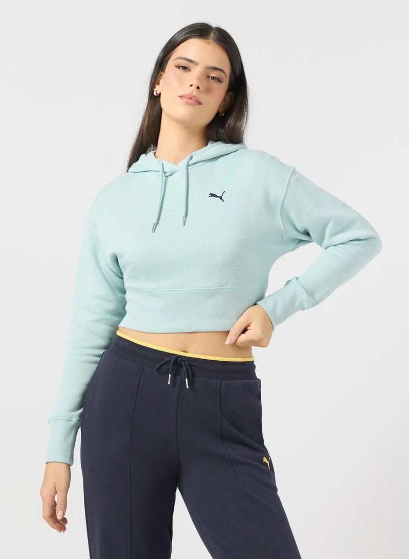 PUMA modern mint Essential Relaxed Graphic Hoodie for Women | Best Price UAE
