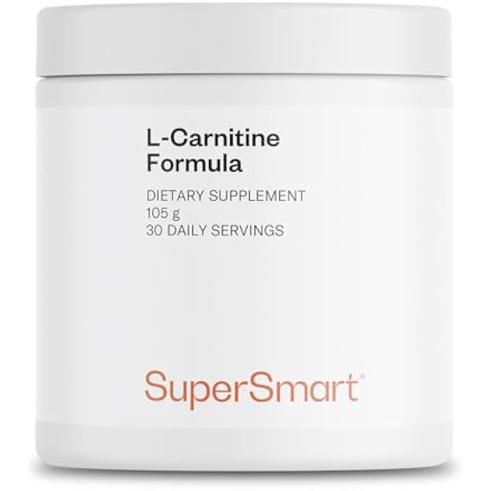 Supersmart - L-Carnitine Formula (Natural Lemon Flavor) - 2-in-1 with Acetyl L-Carnitine & L-Carnitine Tartrate Powder - Amino Acids Complex Supplement | Non-GMO & Gluten Free - 105 g - Image 1