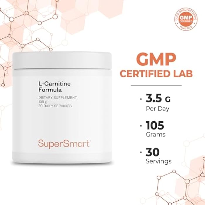 Supersmart - L-Carnitine Formula (Natural Lemon Flavor) - 2-in-1 with Acetyl L-Carnitine & L-Carnitine Tartrate Powder - Amino Acids Complex Supplement | Non-GMO & Gluten Free - 105 g - Image 5
