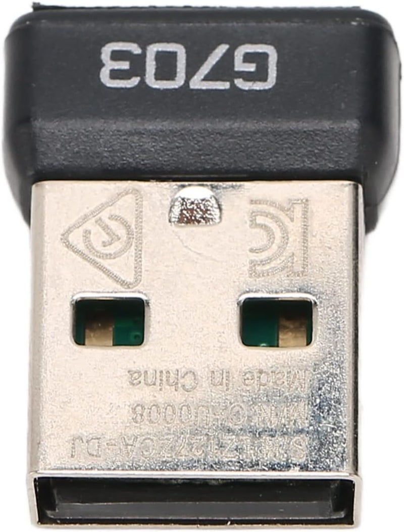 klarako Replacement USB Mouse Receiver, Mini 2.4G USB Mouse Adapter Stable Transmission Signal Durable ABS Metal Receiver Designed for G703 Lightspeed Home Office Traveling - Image 1