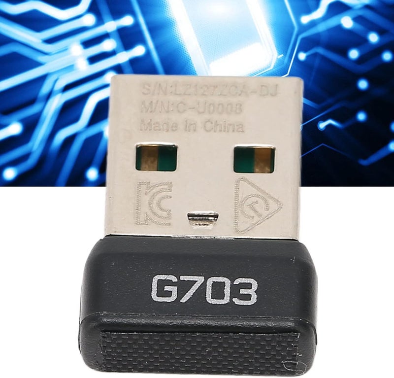 klarako Replacement USB Mouse Receiver, Mini 2.4G USB Mouse Adapter Stable Transmission Signal Durable ABS Metal Receiver Designed for G703 Lightspeed Home Office Traveling - Image 2