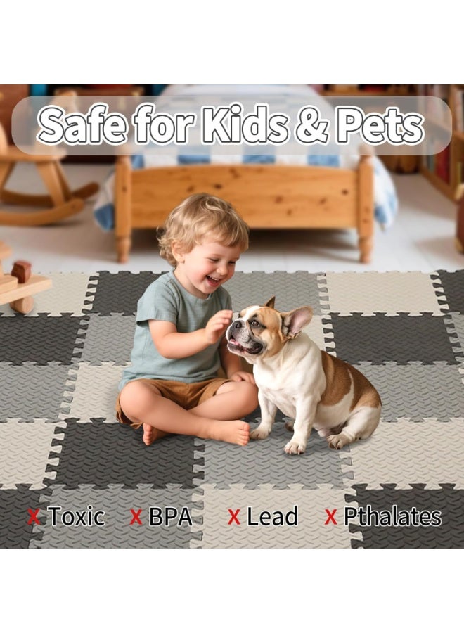 ZERIFAM Interlocking EVA Foam Mats,16 Tiles Extra Thick Soft Interlocking Foam Floor Tiles for Toddler Kids,Floor Soft Non-Toxic Baby Play mats for Gym, Nursery, Playroom - Image 5