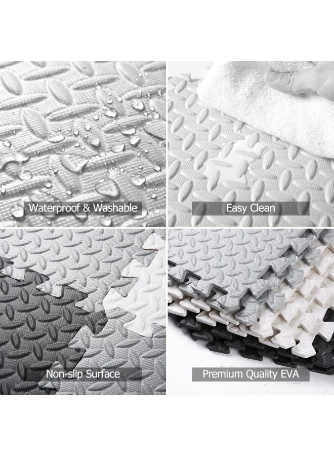 ZERIFAM Interlocking EVA Foam Mats,16 Tiles Extra Thick Soft Interlocking Foam Floor Tiles for Toddler Kids,Floor Soft Non-Toxic Baby Play mats for Gym, Nursery, Playroom - Image 2