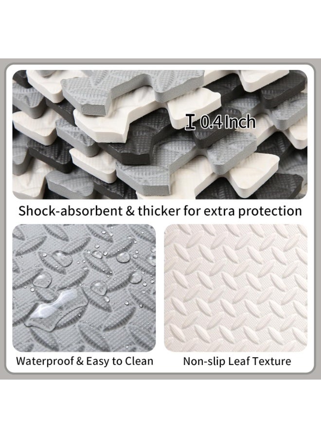 ZERIFAM Interlocking EVA Foam Mats,16 Tiles Extra Thick Soft Interlocking Foam Floor Tiles for Toddler Kids,Floor Soft Non-Toxic Baby Play mats for Gym, Nursery, Playroom - Image 3