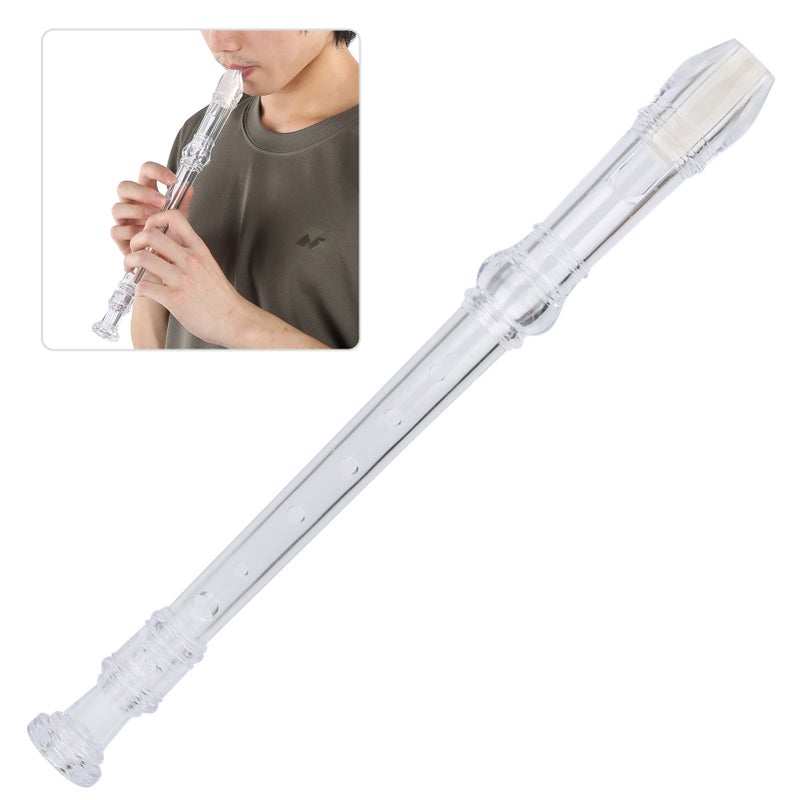 Clarinet 8 Hole G Key for Kid Early Education with Cleaning Rod Musical InstrumentTransparent - Image 2