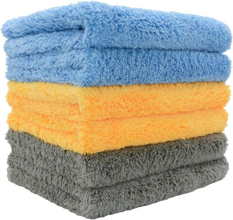 CARCAREZ Microfiber Towels for Cars, Car Drying Wash Detailing Towel with Plush Edgeless Microfiber Cloth (Multi) - Image 2