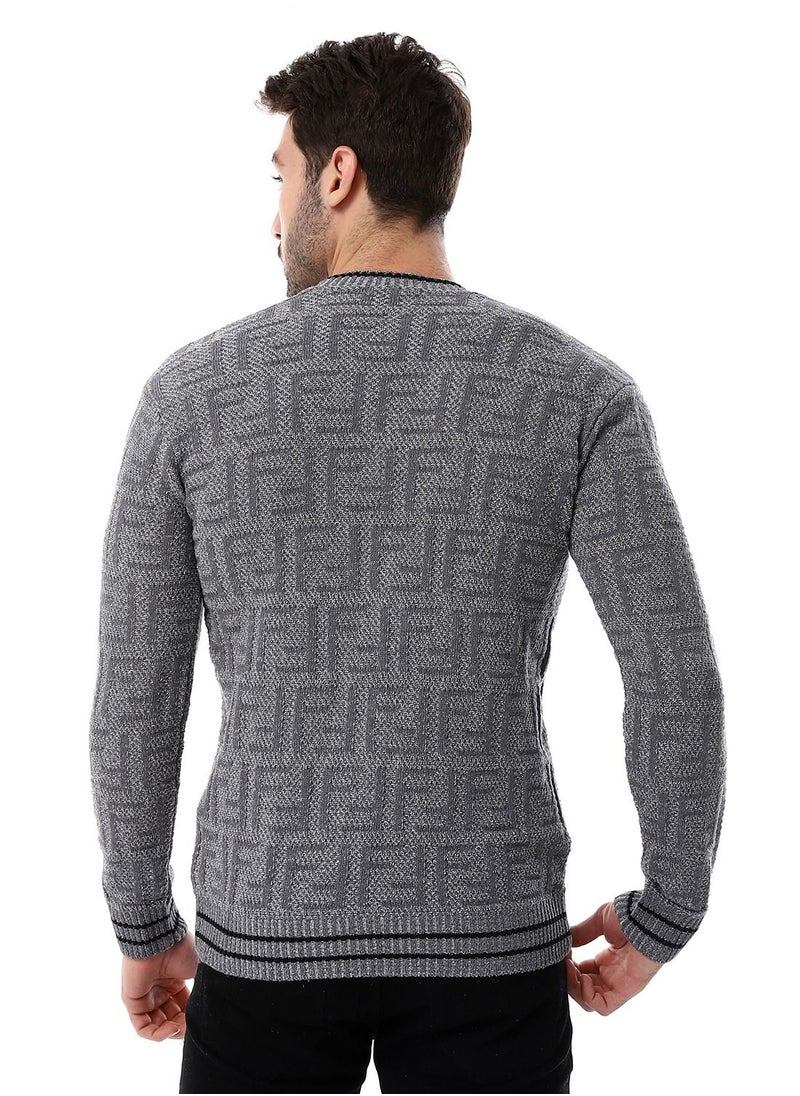 Caesar Wool Mens Pullover With Multi Design  - Image 4
