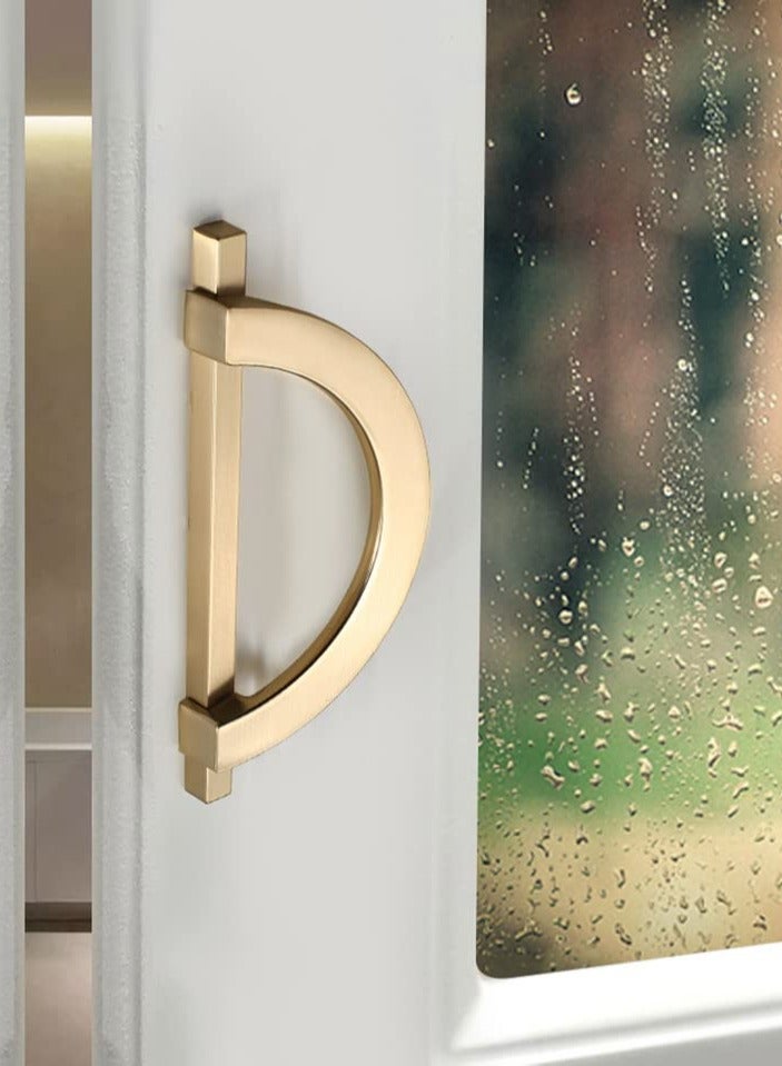 Excefore Brushed Gold Wardrobe Handles, Stylish Zinc Alloy Pulls - Includes Mounting Screws, L115mm/4.53" Length, Enhance Your Furniture with Stylish Furniture Handles(Set of 2)  - Image 5